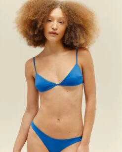 Haight: Vitoria Triangle Bikini Top - Cobalt Blue