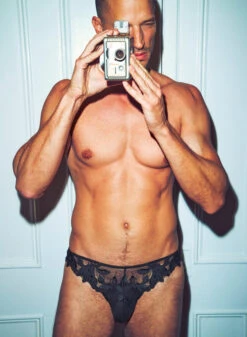 Fleur Du Mal: More Space Lily Lace Thong - Black