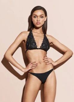 Fleur Du Mal: Charlotte Lace Seamless String Panty - Black -Azaleas Nyc Store 180511 SHOT 21 3156 2200x2200 crop center 00599a2a ba21 455d bc61 469755525e2d