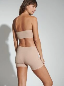 Skin: Gina Slip Short Panty - Macadamia