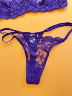 Clo: Fortuna Lace Adjustable String Thong - Plum Purple -Azaleas Nyc Store 8A13236D E2D2 4187 B27C 6A01FC169887