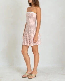 Belle The Label: Claro Dress - Tangerine Stripe