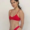 Calomel: Amaru Cotton Bralette - Red -Azaleas Nyc Store CALOMEL SS23 VALENTINA 91 4 HD 1