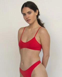 Calomel: Amaru Cotton Bralette - Red