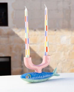 Talking Tables: Checkered Taper Candle