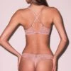 Fleur Du Mal: Charlotte Lace Seamless Thong - Tan -Azaleas Nyc Store FDM 091124 71254 full