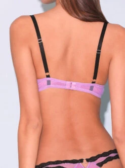 Fleur Du Mal: Sheer Tulle Demi Bra - Lavender -Azaleas Nyc Store FDM 112123 1 8865 full