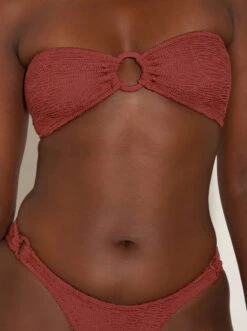 Hunza G: Gloria Bandeau Bikini Set - Last One! -Azaleas Nyc Store GLORIAWITHFABRICCOVEREDHOOPSMETALLICROSEWOOD 03 1080x a549d521 5205 4caa 8643 bff359fc68e3