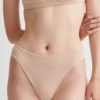 Skin: Galen Organic Cotton High Leg Brief - Macadamia -Azaleas Nyc Store GalenMacadamia 01