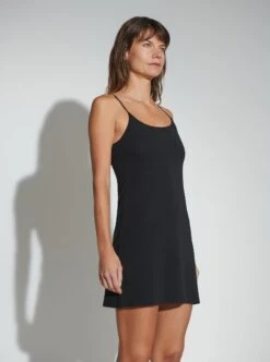 Skin: Ginny Organic Cotton Slip - XL, Last One! -Azaleas Nyc Store GinnyOrganicSlipWithAdjustableSraps OCL90B inblack