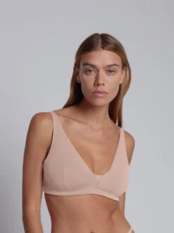 Skin: Gracelynne Cotton Bralette - Macadamia