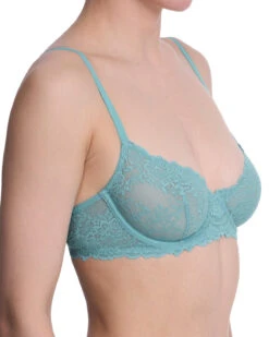 Natori: Heavenly Balconette Bra - Electric Aqua -Azaleas Nyc Store Heavenly Convertible Bra Electric Aqua by Natori 2