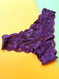 Clo: Fortuna Lace Cheeky Boyshort - Plum Purple