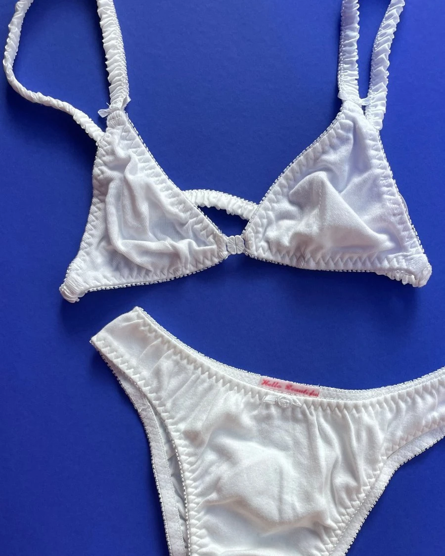 Hello Beautiful: Romance Wireless Triangle Bra - White Hello Beautiful: Romance Wireless Triangle Bra - White -Azaleas Nyc Store IMG 0508 5b58c0ae 0a5d 4440 b36f 411fd9b3ac7f