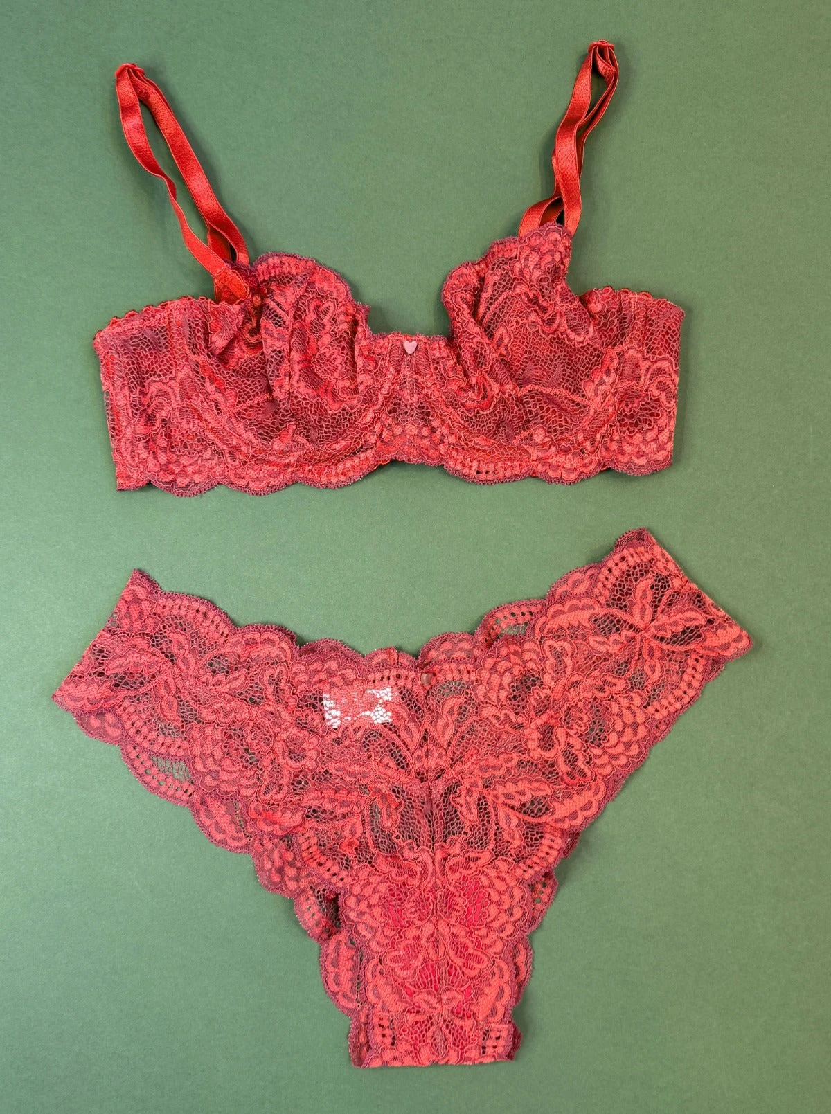 Clo: Fortuna Lace Demi Underwire Bra - Chili Pepper Clo: Fortuna Lace Demi Underwire Bra - Chili Pepper -Azaleas Nyc Store IMG 0669