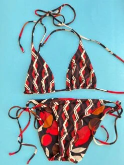 Siyu: Selma Reversible Tie Side Bikini Bottom - Black Multi -Azaleas Nyc Store IMG 2347 1