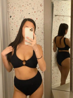 Hunza G: Nadine High-Waisted Bikini Set - Black -Azaleas Nyc Store IMG 2698