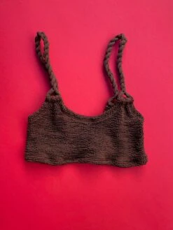 Hunza G: Phoebe Bikini Set With Braided Straps - Metallic Chocolate 4 Hunza G: Phoebe Bikini Set With Braided Straps - Metallic Chocolate -Azaleas Nyc Store IMG 2830