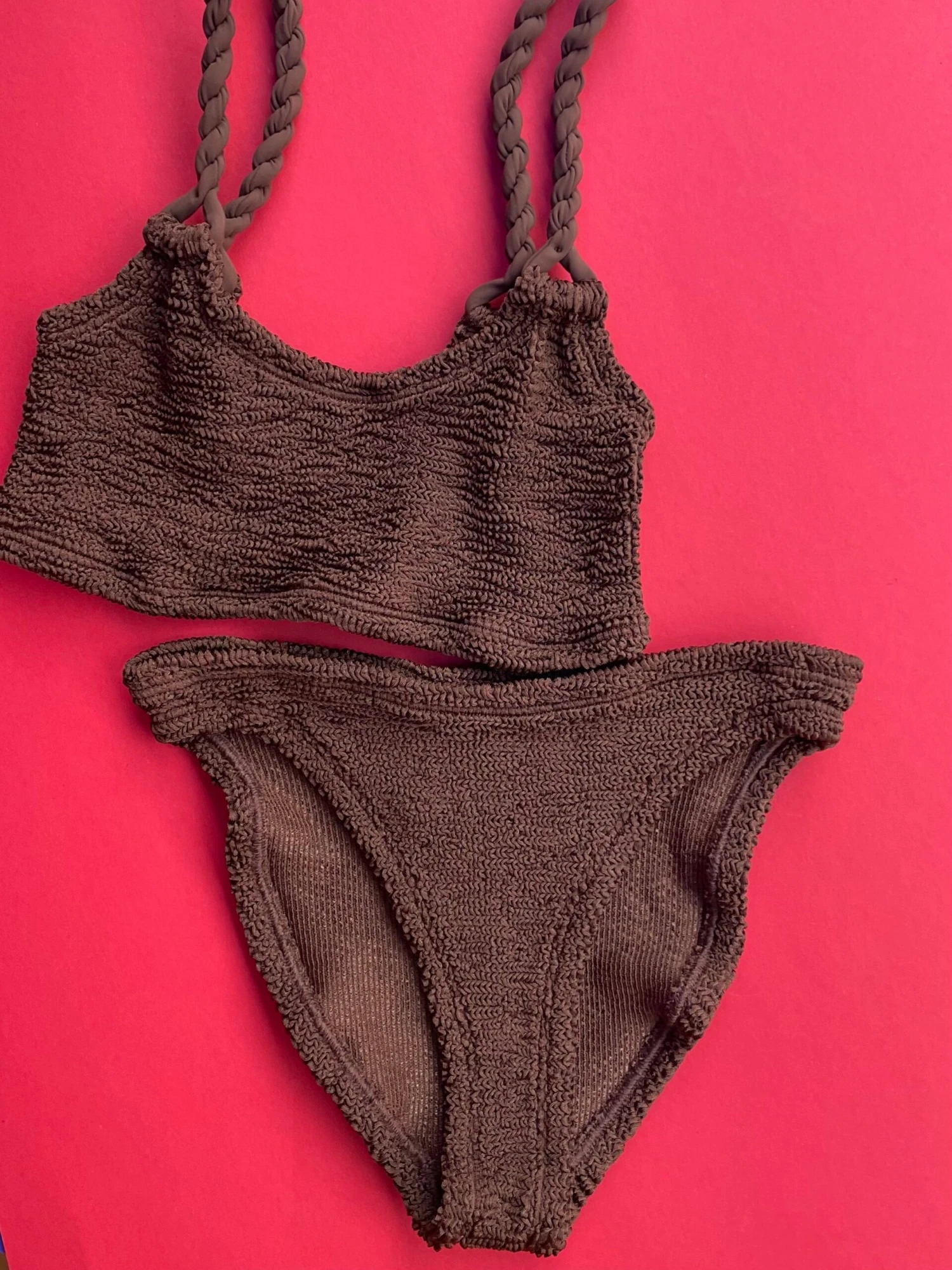 Hunza G: Phoebe Bikini Set with Braided Straps - Metallic Chocolate Hunza G: Phoebe Bikini Set With Braided Straps - Metallic Chocolate -Azaleas Nyc Store IMG 2834 scaled