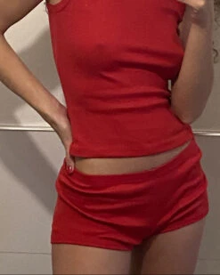 Calomel: Sumaq Short - Red -Azaleas Nyc Store IMG 4049 720x 5d30f9b3 10d3 4c58 ac66 ddf00060b9c1