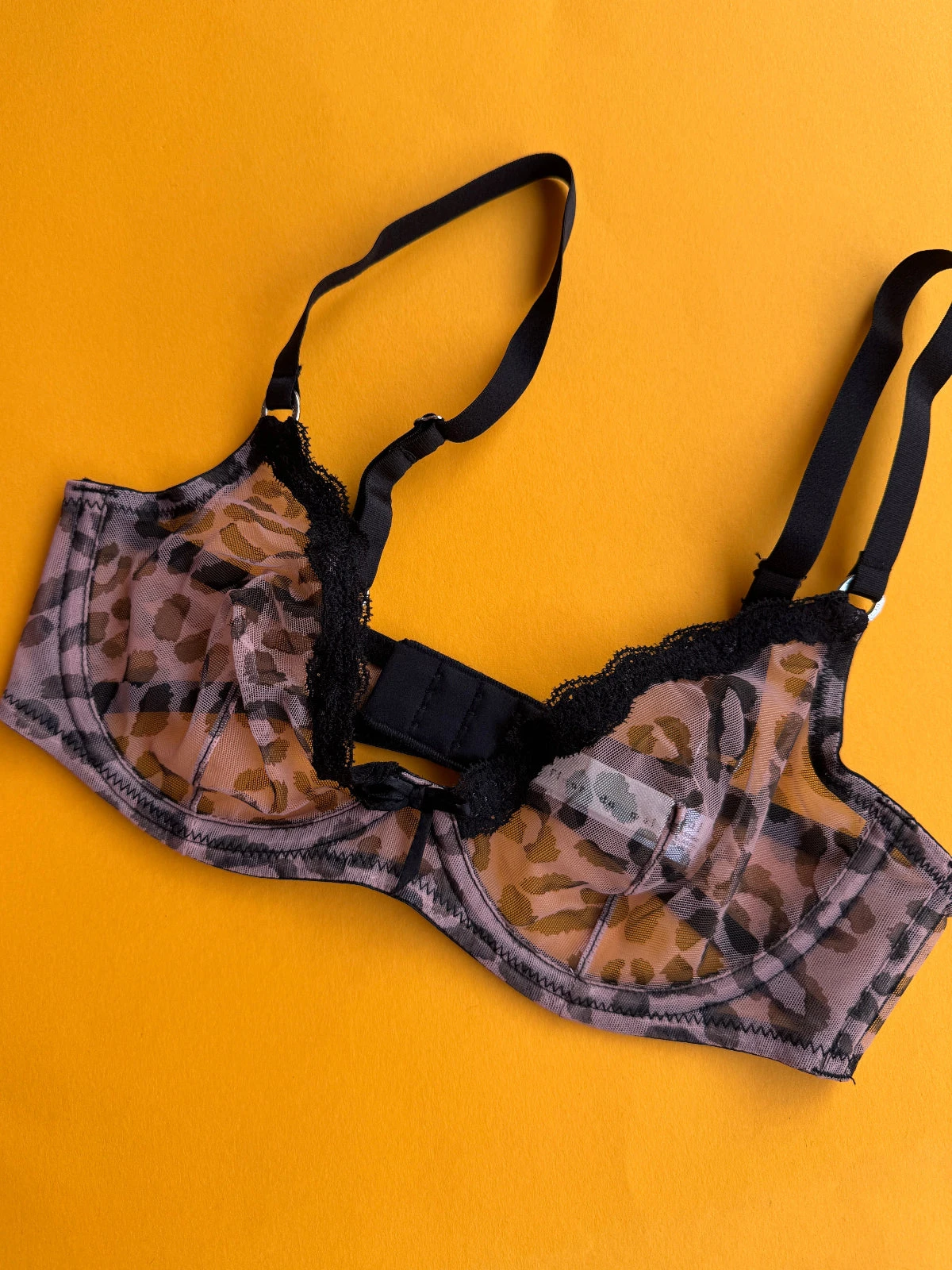 Fleur du Mal: Printed Sheer Tulle Demi Bra - Leopard Print Fleur Du Mal: Printed Sheer Tulle Demi Bra - Leopard Print -Azaleas Nyc Store IMG 5434 19c2c029 b701 4d1a 8b01 b8c234af87a3