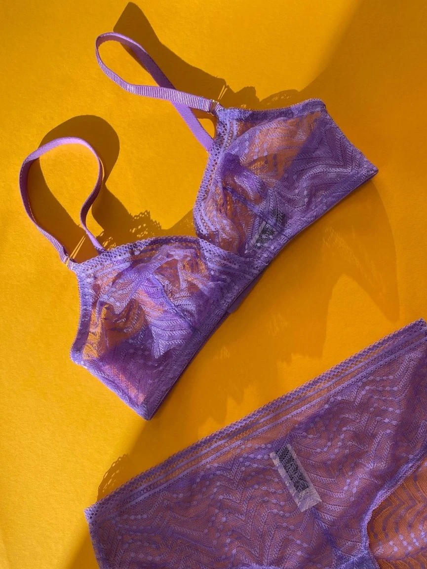 Huit: Eclatante Wireless Bralette - Violet Huit: Eclatante Wireless Bralette - Violet -Azaleas Nyc Store IMG 5762