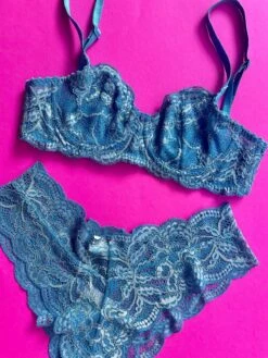 Clo: Fortuna Lace Demi Underwire Bra - Cendre Blue 4 Clo: Fortuna Lace Demi Underwire Bra - Cendre Blue -Azaleas Nyc Store IMG 9507