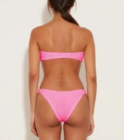 Hunza G: Jean Strapless Bikini Set - Bubblegum -Azaleas Nyc Store Jean Bikini Bubblegum BC