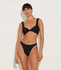 Hunza G: Juno Twist Front Bikini Set - Black -Azaleas Nyc Store JunoBlack 2 FC 1800x1800 7034dffe ad4b 4c78 b390 aff1b084d7f3