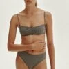 Pale Swimwear: Cosima Bandeau Bikini Top - Vichy