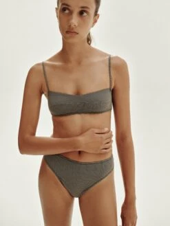 Pale Swimwear: Cosima Bandeau Bikini Top - Vichy