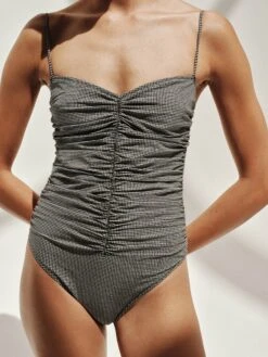 Pale Swimwear: Hortense Ruched One Piece - Vichy