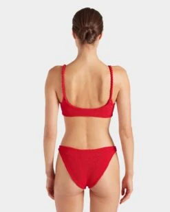 Hunza G: Phoebe Bikini Set With Braided Straps - Red 5 Hunza G: Phoebe Bikini Set With Braided Straps - Red -Azaleas Nyc Store Phoebe Bikini Red back colour edit
