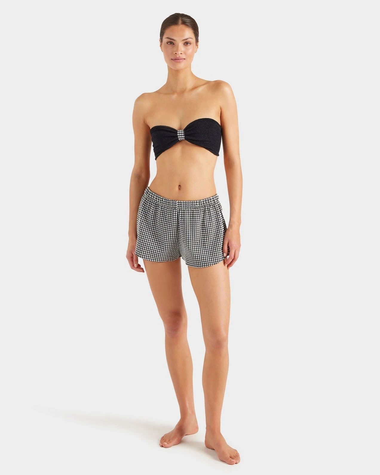 Hunza G: Runner Shorts - Black Gingham Hunza G: Runner Shorts - Black Gingham -Azaleas Nyc Store Runner Short Gingham Black 1 FL rs c33806c8 c4e4 4fb4 8e2c 51562f0f4718