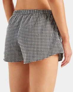 Hunza G: Runner Shorts - Black Gingham 4 Hunza G: Runner Shorts - Black Gingham -Azaleas Nyc Store Runner Short Gingham Black 3 BC rs