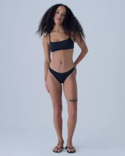 Nu Swim: Low Low Bikini Bottom - Black -Azaleas Nyc Store SS25 1267