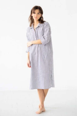 Salua: Oversized Button Down Shirt - M, Last One! -Azaleas Nyc Store Salua Lingerie Oversized Button Down Long Shirt Navy Stripes 20230628041723 600x901 519b9ac4 1796 476a 8405 43d0fbd9cf4c