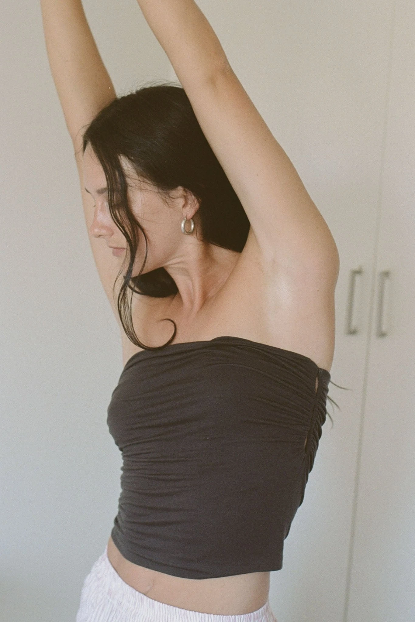 Non Private: Tube Top with Peekaboo Eyelet - Espresso Non Private: Tube Top With Peekaboo Eyelet - Espresso -Azaleas Nyc Store SeamlessBandeuTop Espresso 11