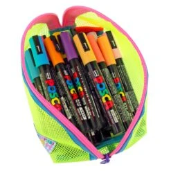 Mokuyobi: Mesh Bump Case - Zest -Azaleas Nyc Store Zest Mesh Bump Zip Case 4