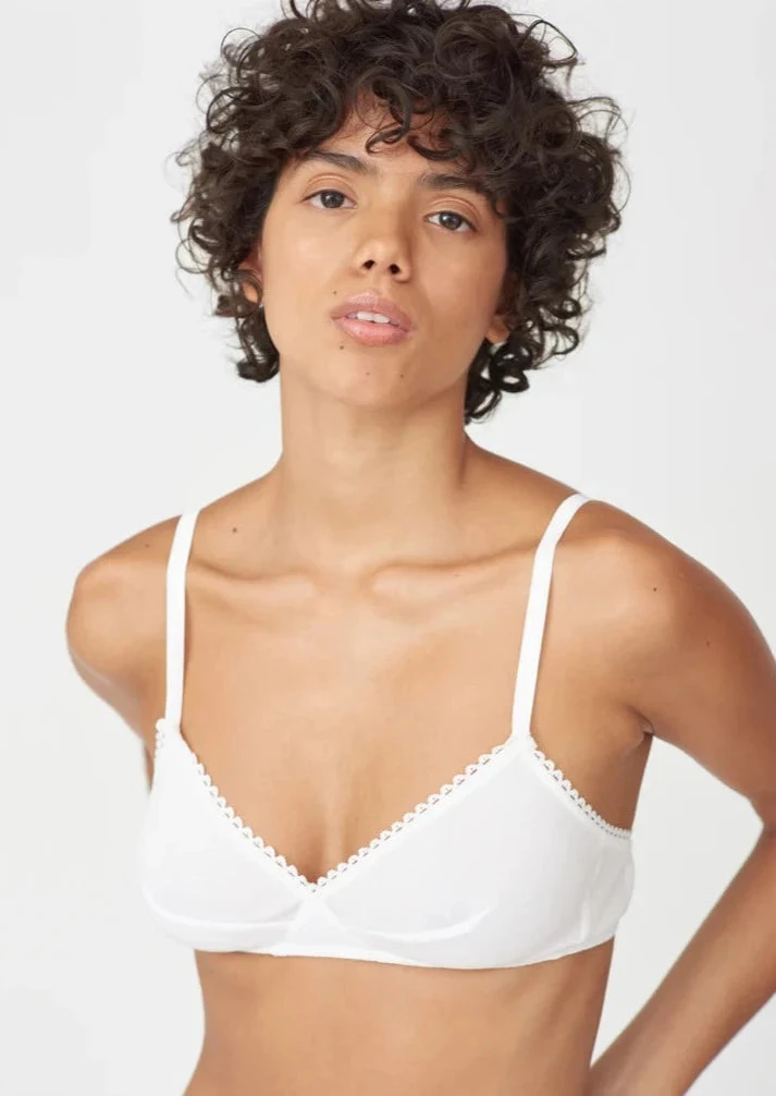 Araks: Antonia Cotton Bralette - White Araks: Antonia Cotton Bralette - White -Azaleas Nyc Store antonia1