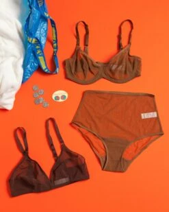 Ownbrown: Underwire Mesh Bra - Bintu -Azaleas Nyc Store azaleas 053122 022.crop