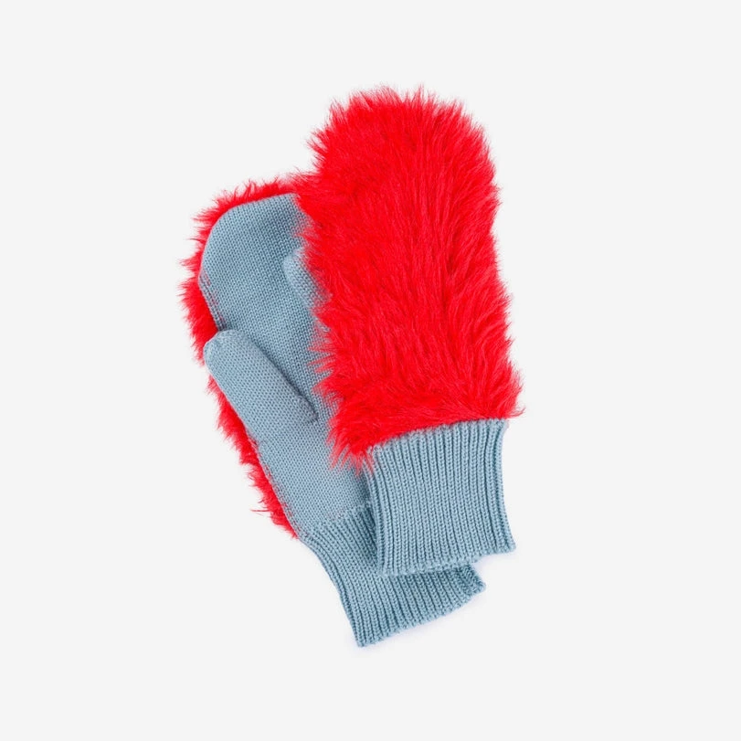 Verloop: Faux Fur Knit Mittens - Poppy/Stone Blue Verloop: Faux Fur Knit Mittens - Poppy/Stone Blue -Azaleas Nyc Store cf441504613b00ccf01a5ddf07e7f7c57288e6c52a42ce5d891cc5fb16016af6