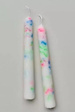 Ri-Ri-Ku: Drip Taper Candle - White