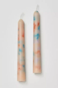 Ri-Ri-Ku: Drip Taper Candle - Peach