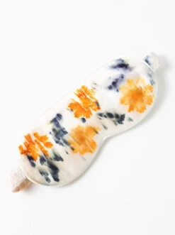 Dyekween: Floral Botanically Dyed Silk Sleep Mask - Floral