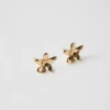 Wolf Circus: Miniature Flower Stud Earrings - 14K Gold Plated -Azaleas Nyc Store flower charm gold1