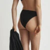Skin: Galen Organic Cotton High Leg Brief - Black 2 Skin: Galen Organic Cotton High Leg Brief - Black -Azaleas Nyc Store galen b2