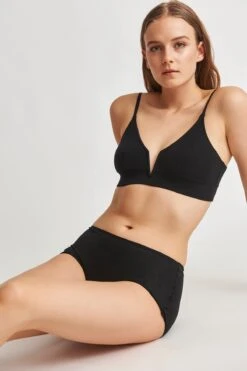 Skin: Gayle Organic Cotton Boyshort - Black -Azaleas Nyc Store gayle1