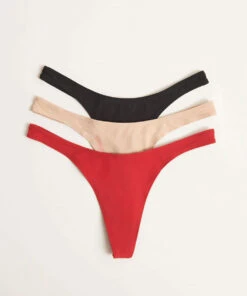 Skin: Graysen Organic Cotton Thong - Black -Azaleas Nyc Store gray t1