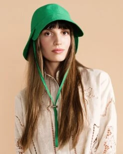 Hansel From Basel: Tulip Bucket Hat - Kelly Green -Azaleas Nyc Store hfb SSDX6754 tulip bucket hat kelly green 3291